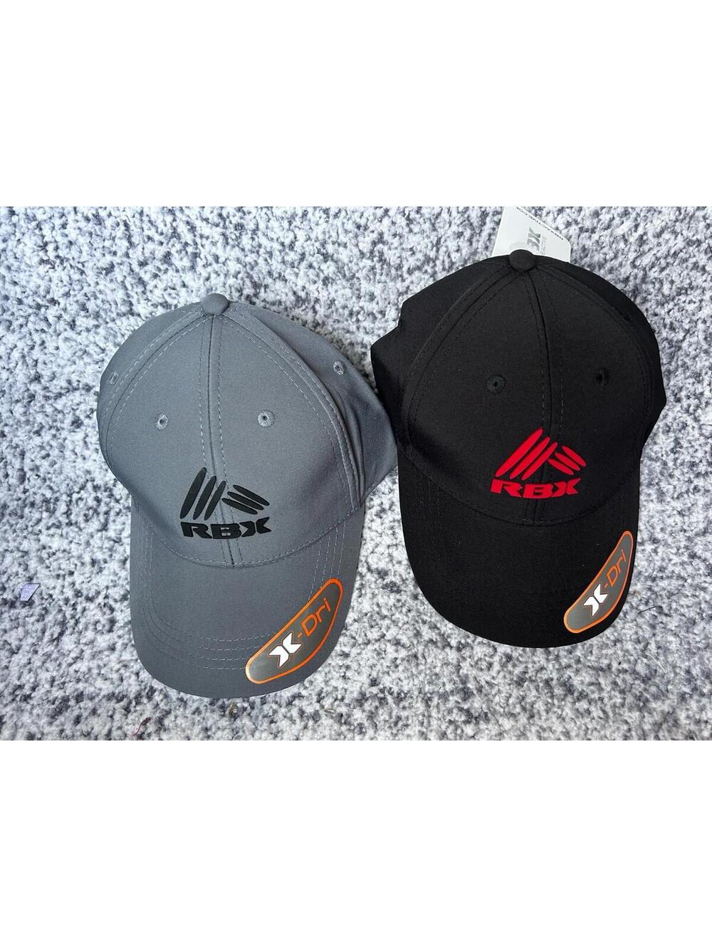 RBX X-DRI Performance Baseball Caps Hats Snapback Black Gray 2-Pack NWT
